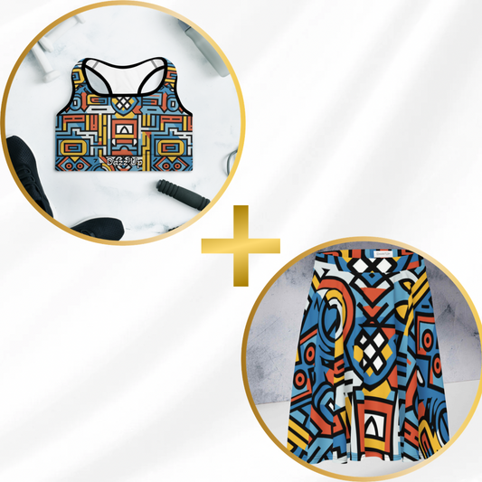 Activewear Skater Skirt Set | Afro print Ndebele 1 Daz z'Up Store