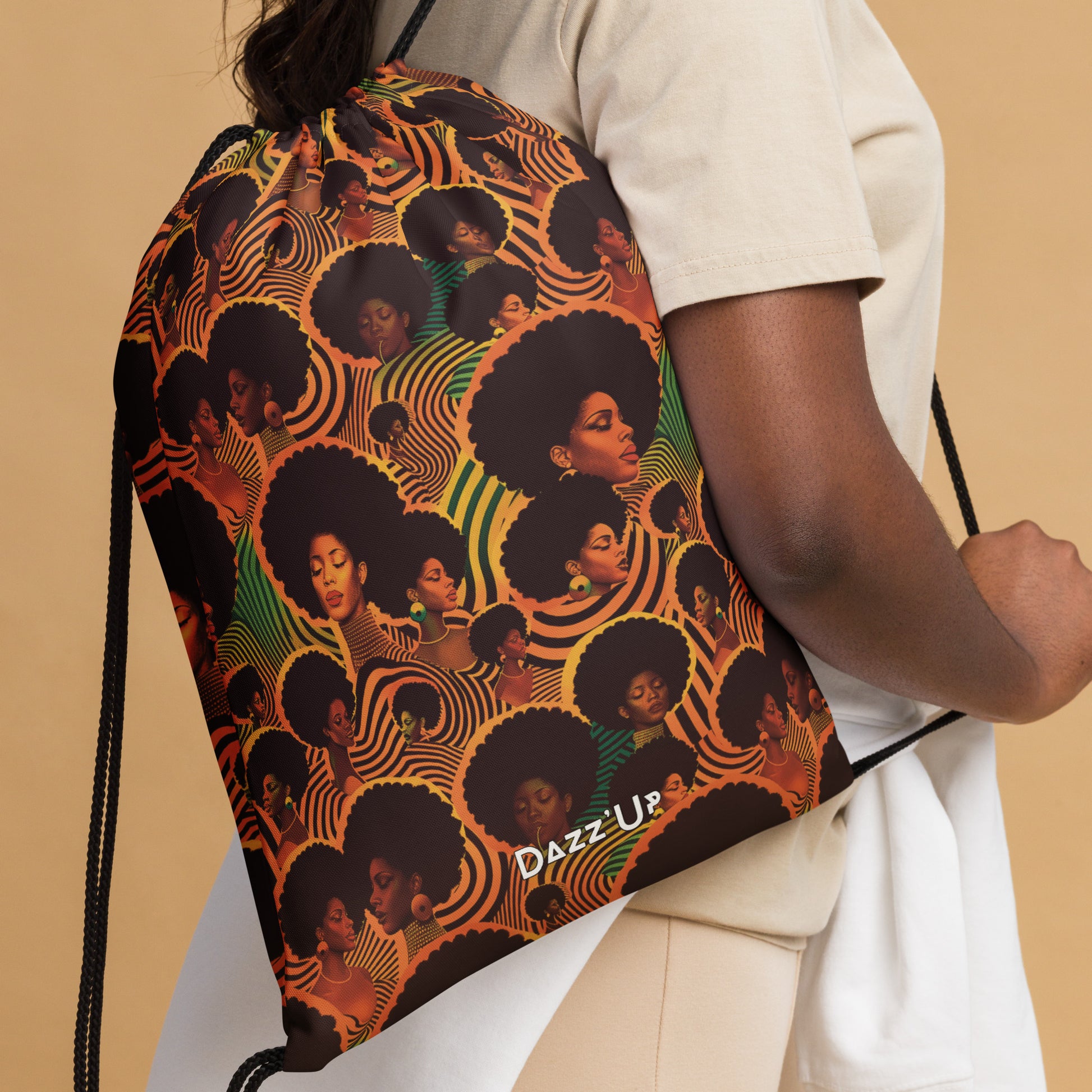 Drawstring bag | Afro Print Elegance Dazz'Up Store