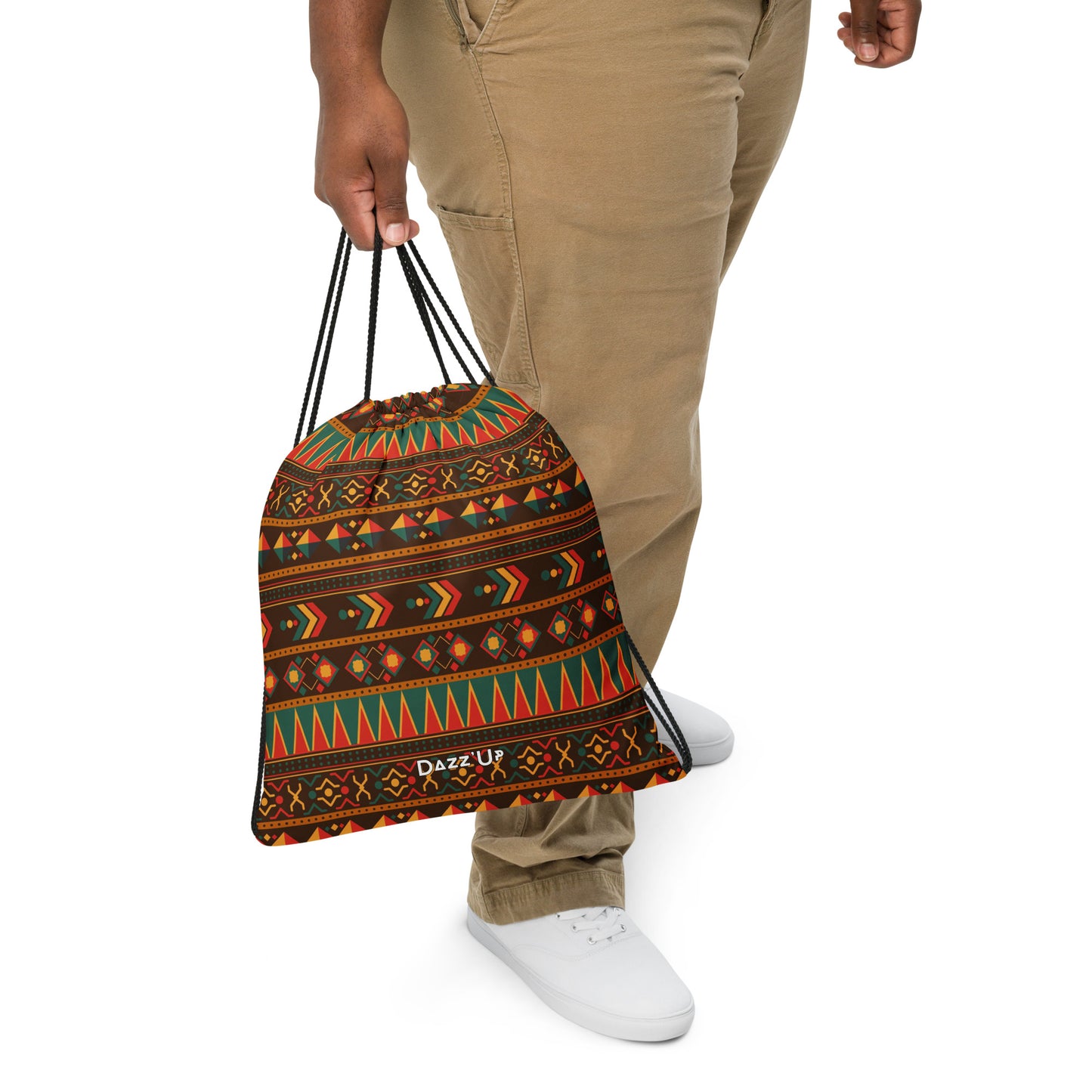 Drawstring bag Afro Pront Brown Dazz'Up Store