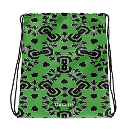 Drawstring bag | Green Afro Print Dazz'Up Store