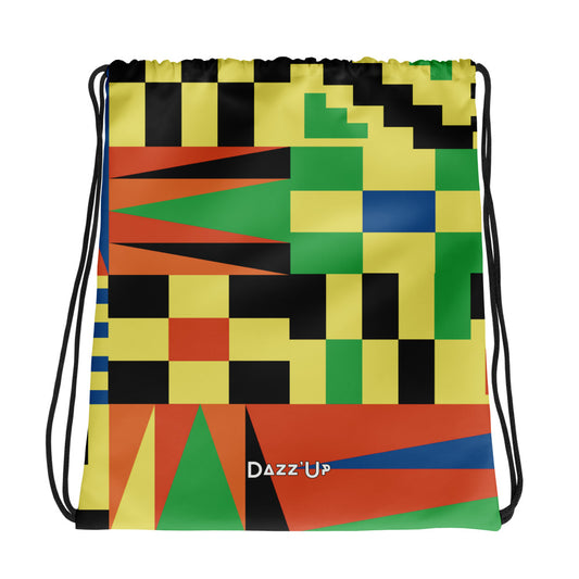 Drawstring bag | Afro Print Yellow Kent Dazz'Up Store