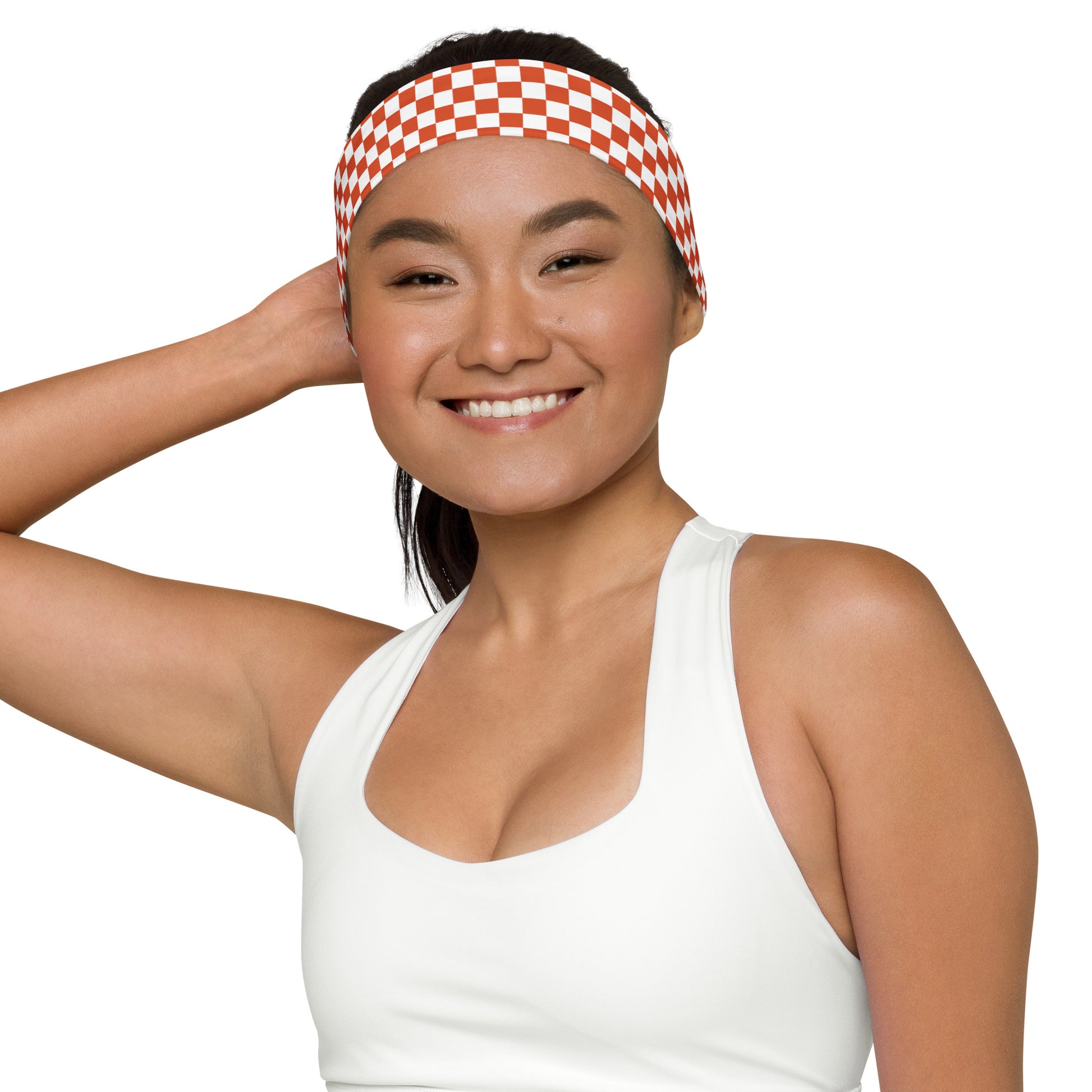 Checkered Headband | Orange Dazz'Up Store