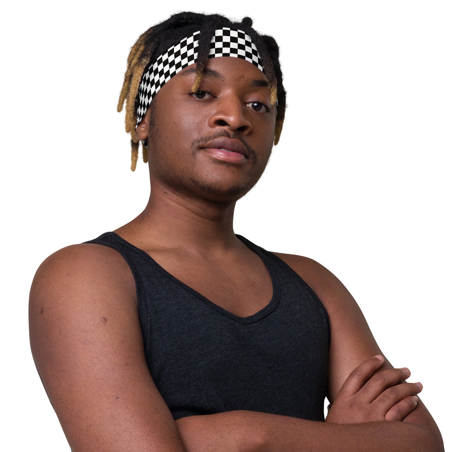 Checkered Headband | Black Dazz'Up Store