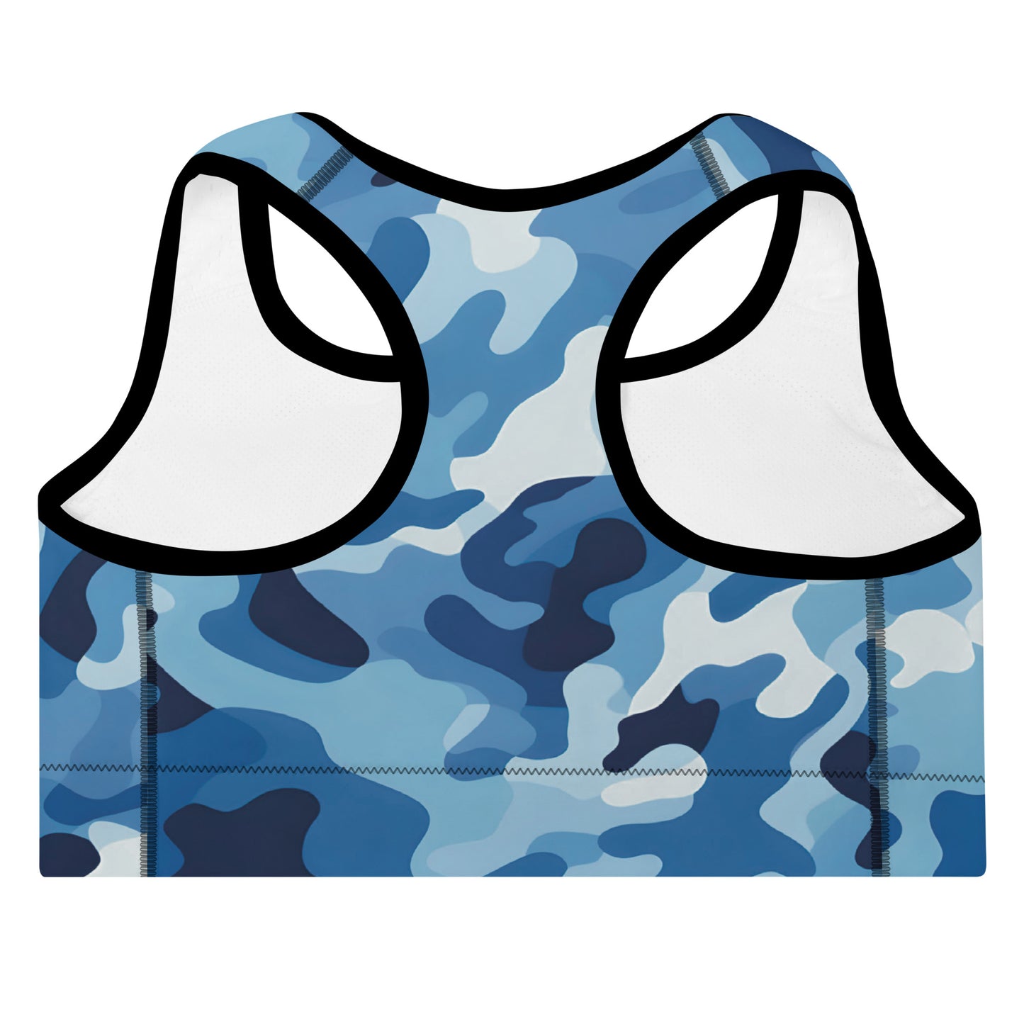 Camouflage Padded Sports Bra | Light Blue Dazz'Up Store