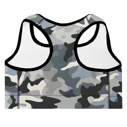 Camouflage Padded Sports Bra | Grey Dazz'Up Store