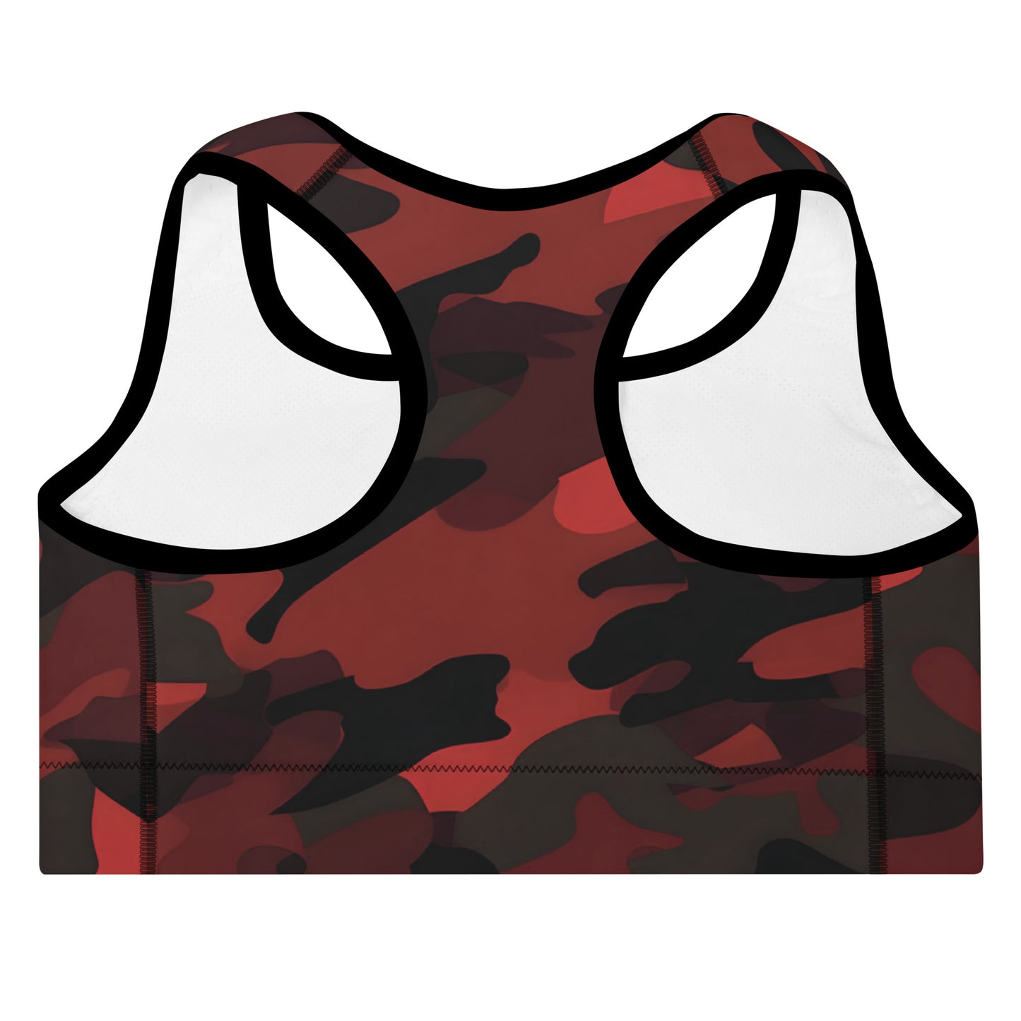 Camouflage Padded Sports Bra | Dark Red Dazz'Up Store