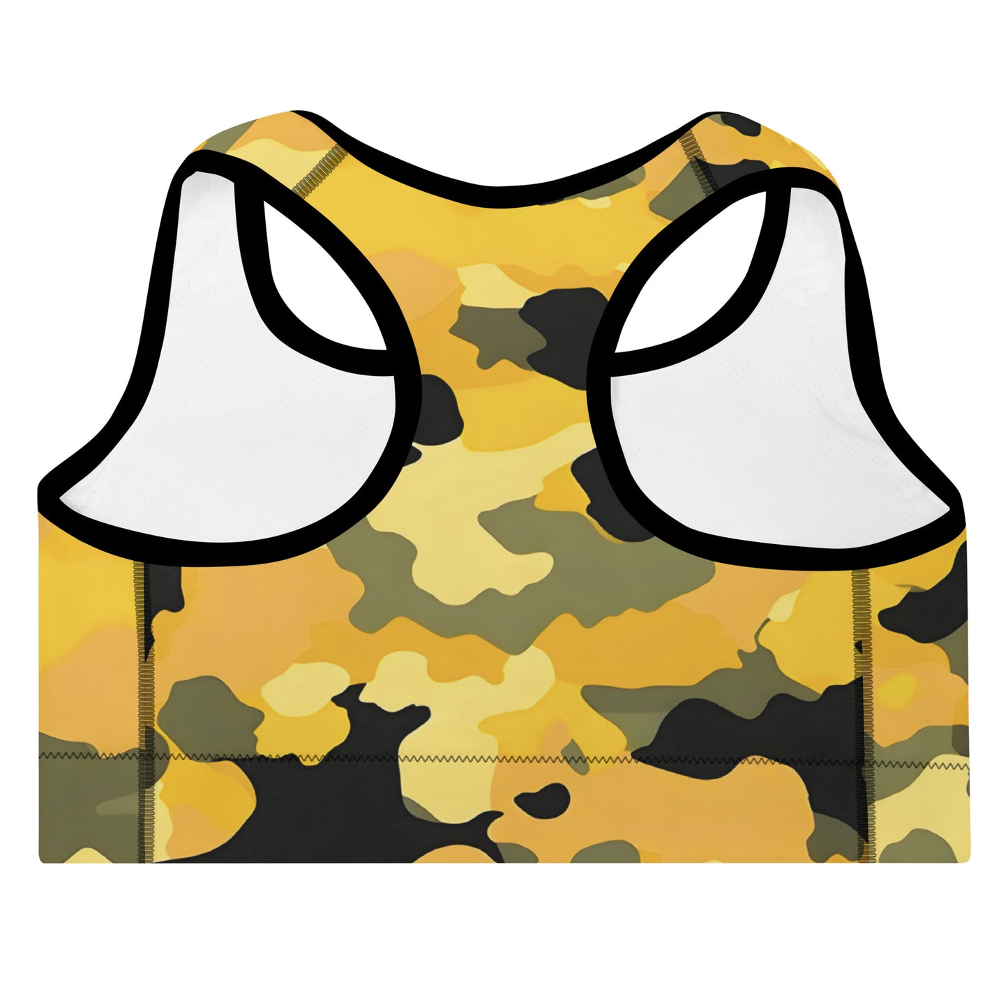 Camouflage Padded Sports Bra | Yellow Dazz'Up Store