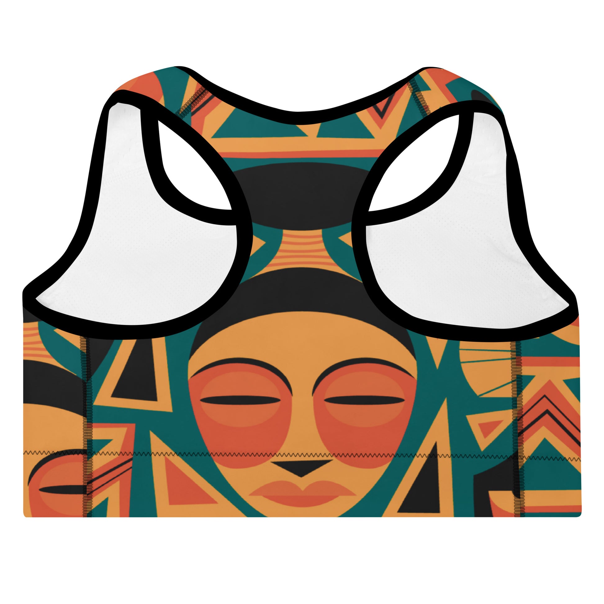 Afro pattern Padded Sports Bra | AFP2 Dazz'Up Store