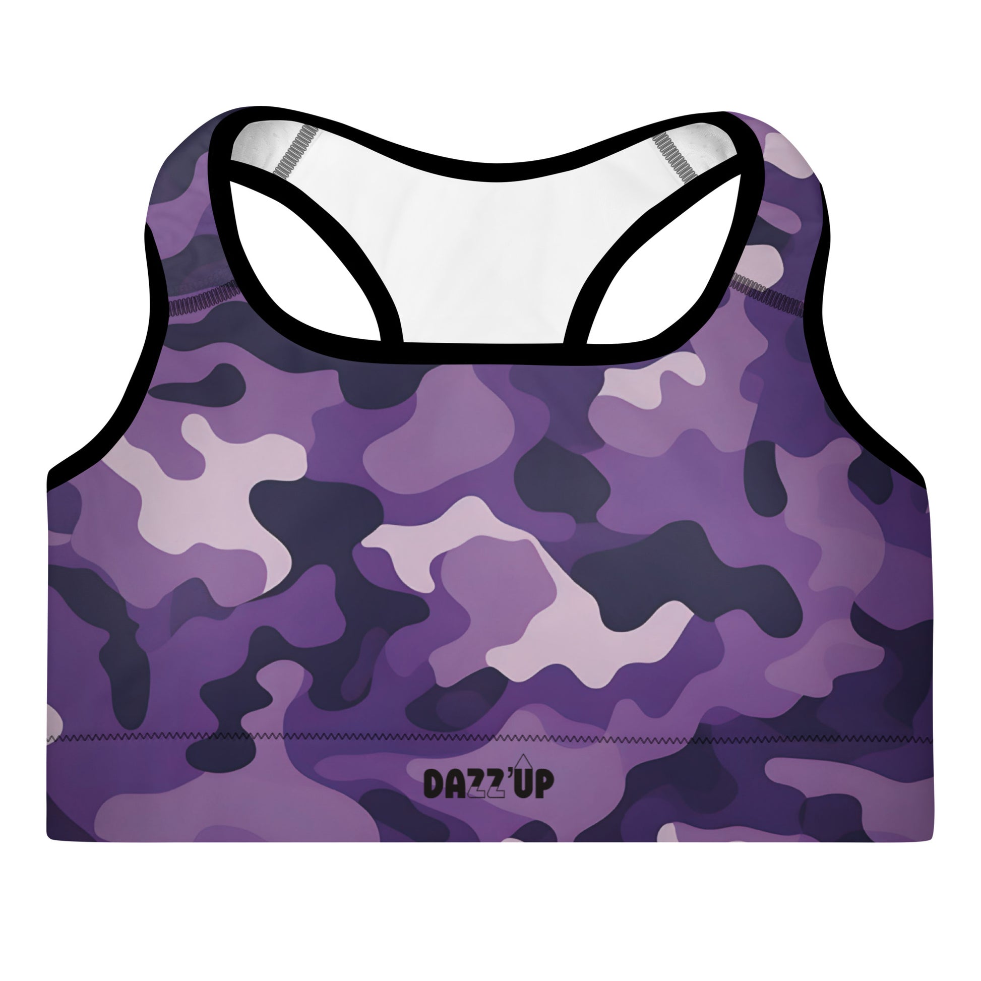 Camouflage Padded Sports Bra | Purple Dazz'Up Store