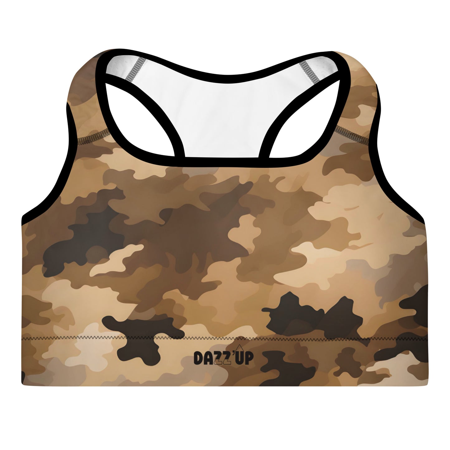 Camouflage Padded Sports Bra | Sand Dazz'Up Store