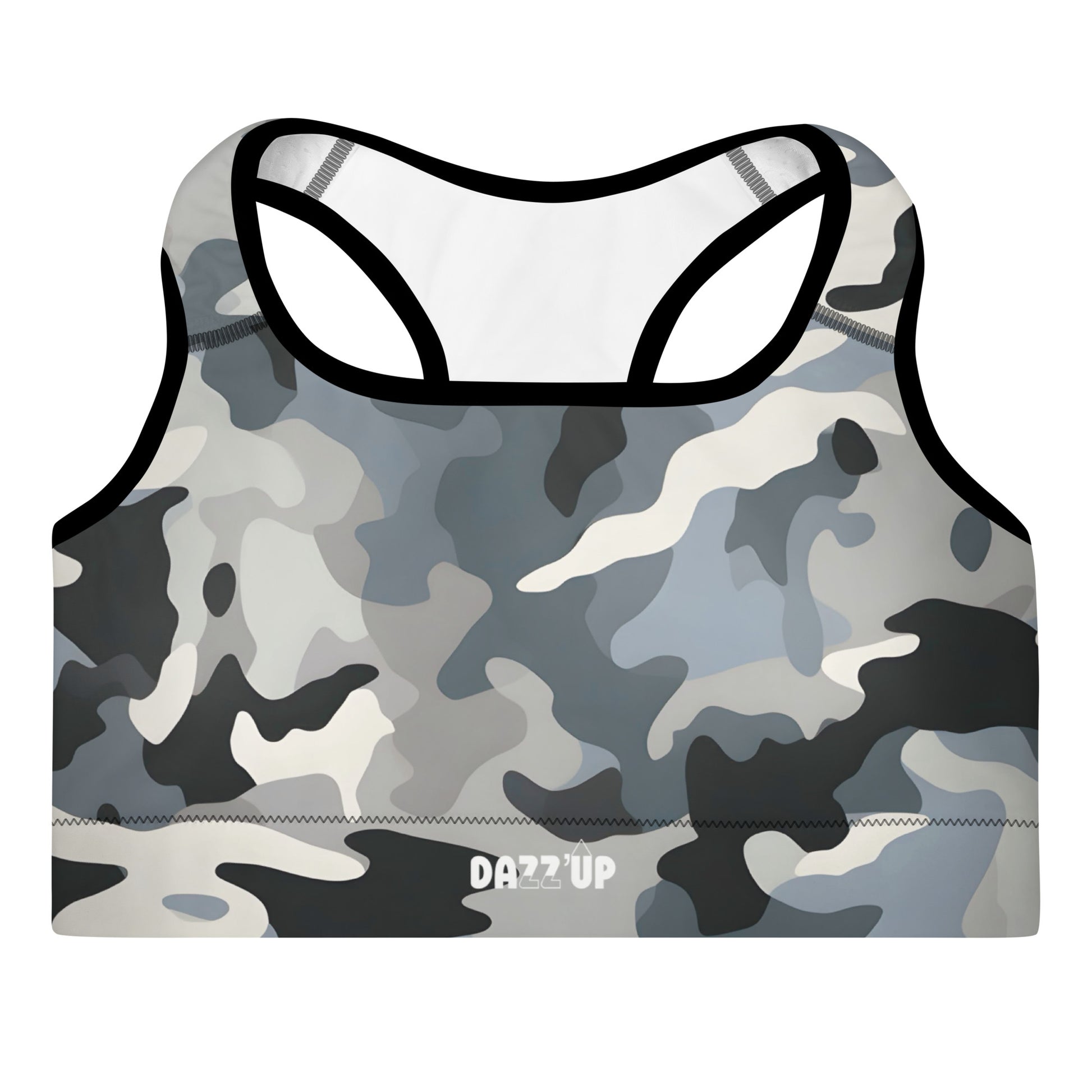 Camouflage Padded Sports Bra | Grey Dazz'Up Store