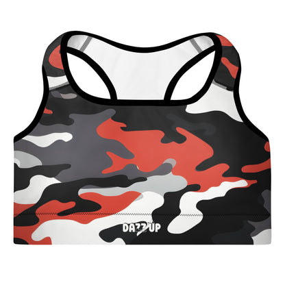 Camouflage Padded Sports Bra | Red Dazz'Up Store