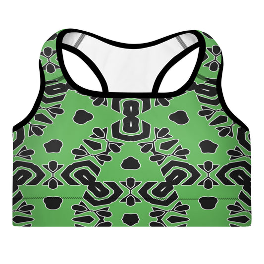 Sports Bra | Afro Print Green Dazz'Up Store