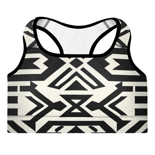 Sports Bra | Afro Print Black & white Dazz'Up Store