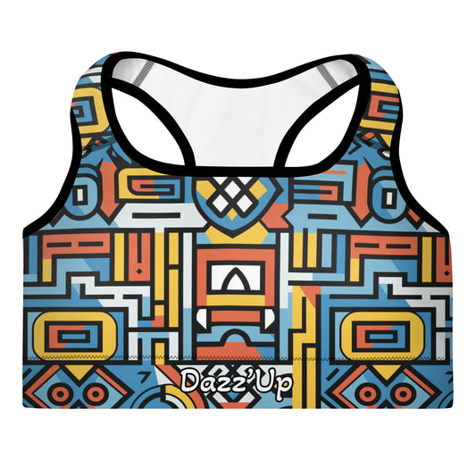 Sports Bra | Afro Print Ndebele 1 Dazz'Up Store