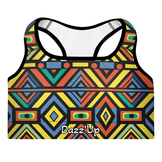 Sports Bra | Afro Print Ndebele 3 Dazz'Up Store