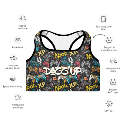 Sports Bra | Street Gamer Vibes 4 Dazz'Up Store