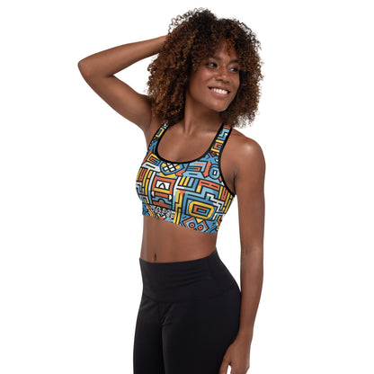 Sports Bra | Afro Print Ndebele 1 Dazz'Up Store