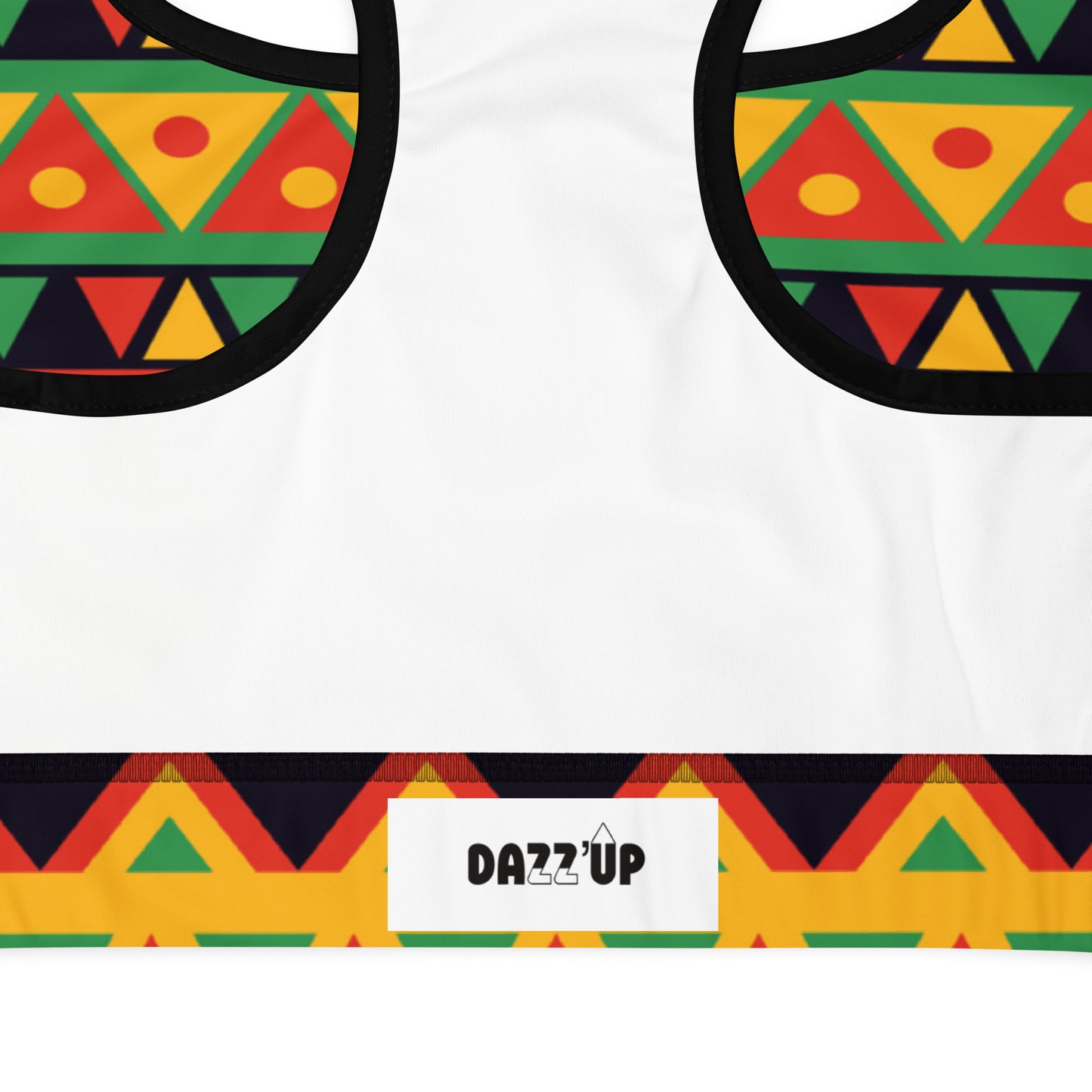 Afro Pattern Padded Sports Bra | AFP1 Dazz'Up Store