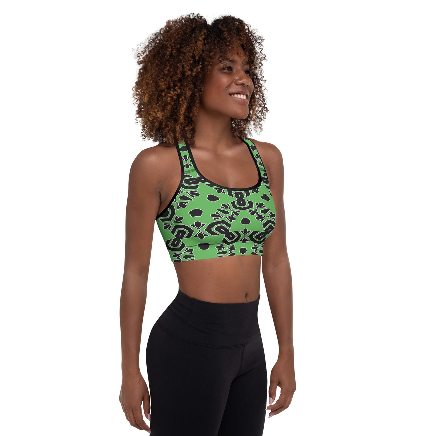 Sports Bra | Afro Print Green Dazz'Up Store