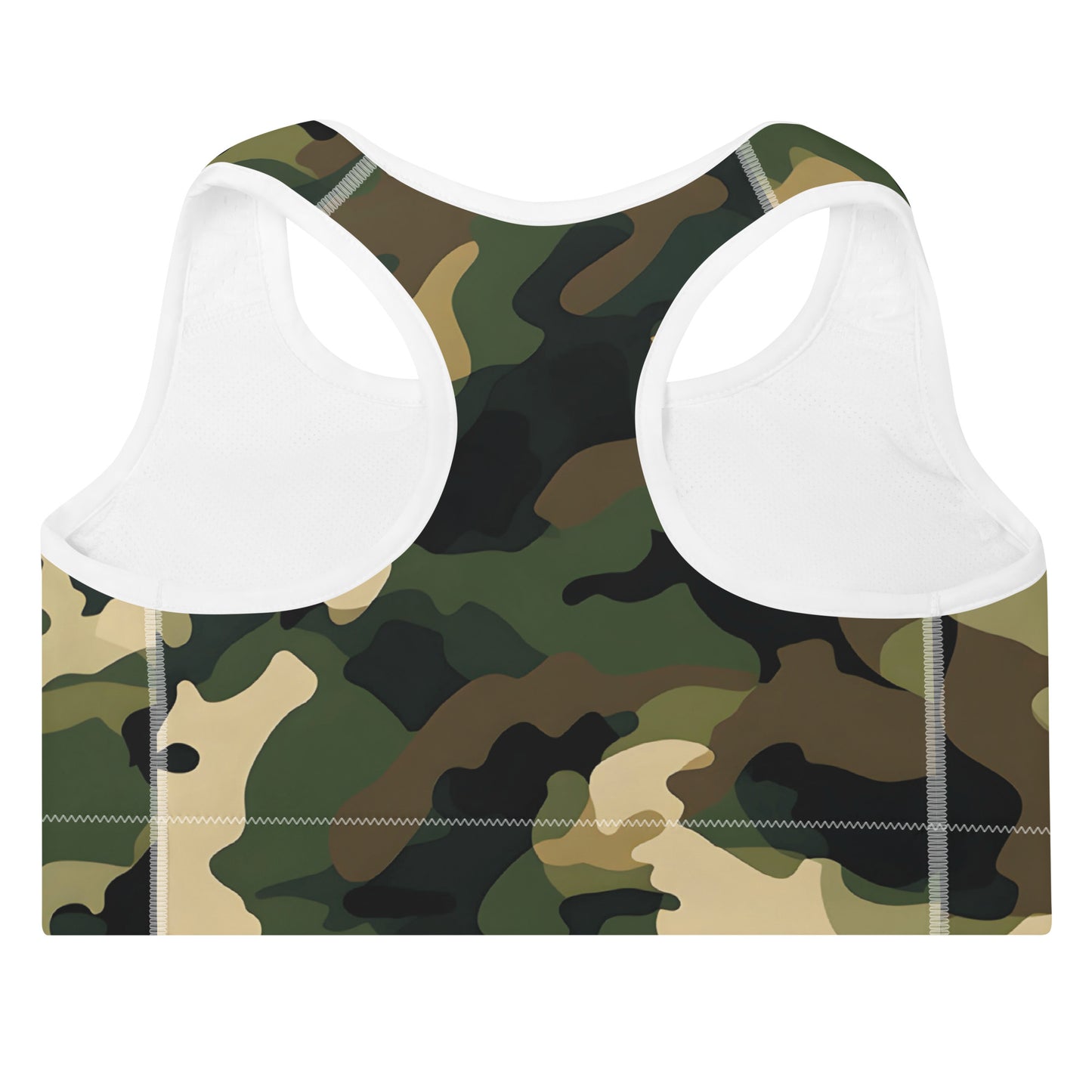 Camouflage Padded Sports Bra | Green Dazz'Up Store