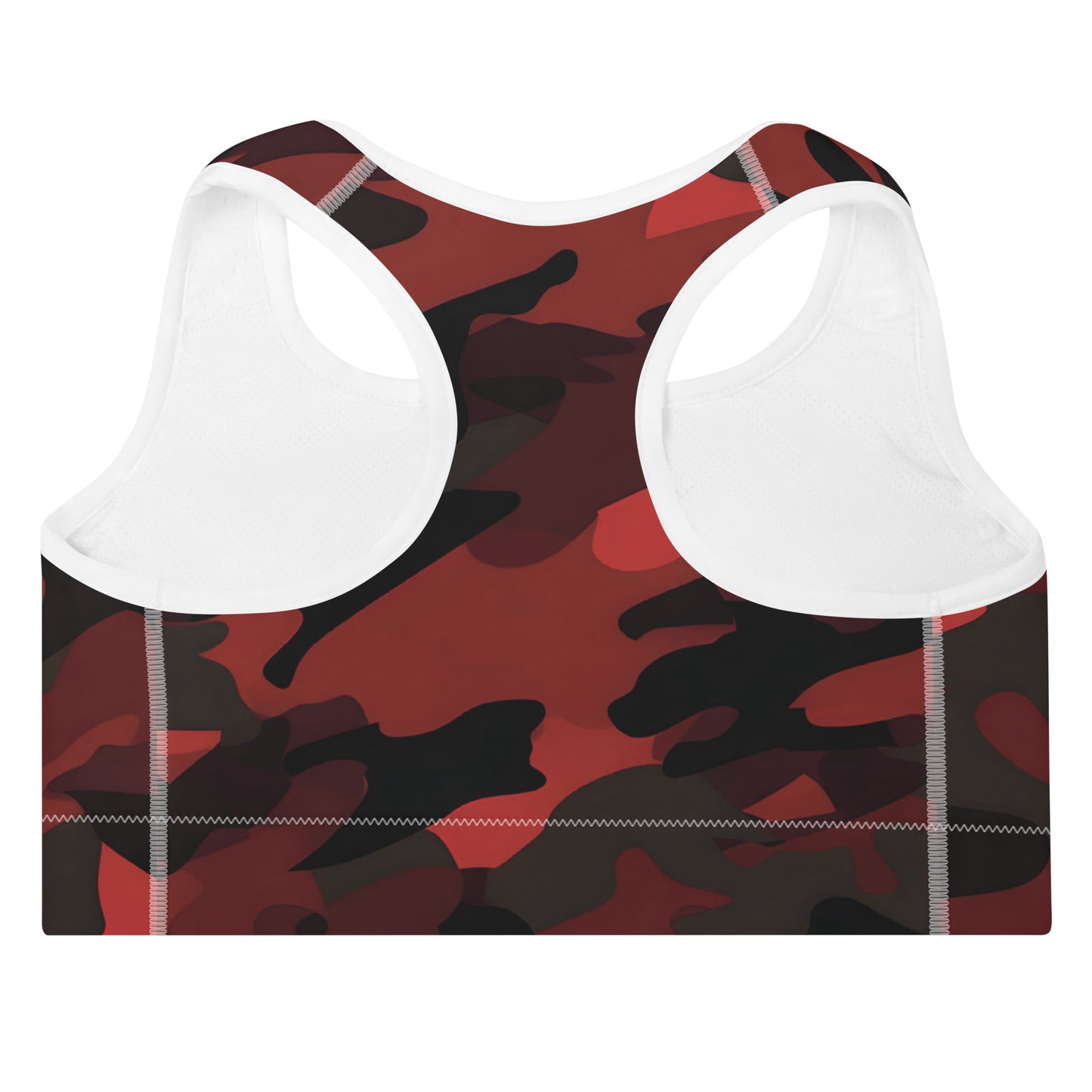 Camouflage Padded Sports Bra | Dark Red Dazz'Up Store