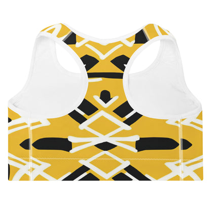 Afro Pattern Padded Sports Bra | AFP3 Dazz'Up Store