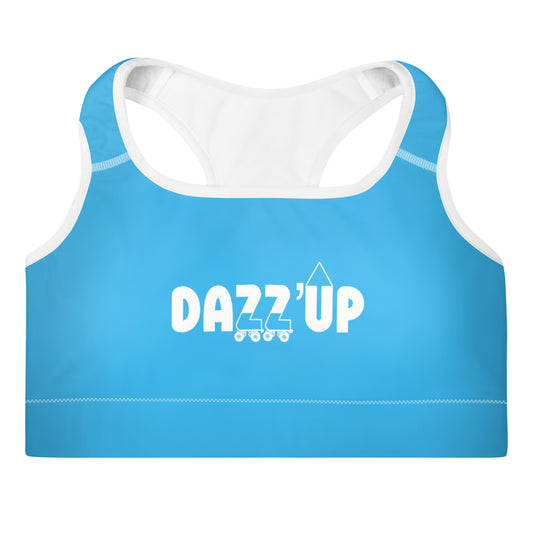 Dazz’Up Rollerskate Padded Sports Bra | Sky Blue Dazz'Up Store