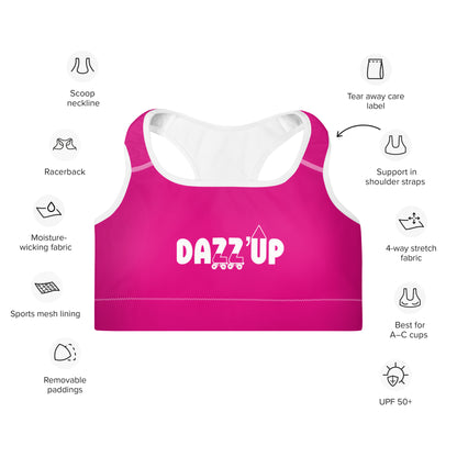 Dazz’Up Rollerskates Sports Bra | Magenta Dazz'Up Store