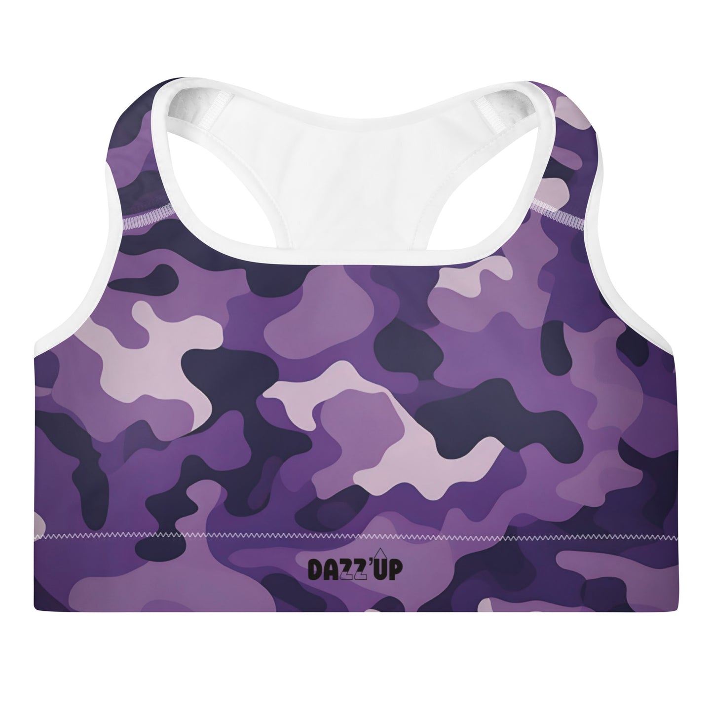 Camouflage Padded Sports Bra | Purple Dazz'Up Store