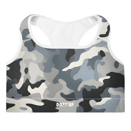 Camouflage Padded Sports Bra | Grey Dazz'Up Store