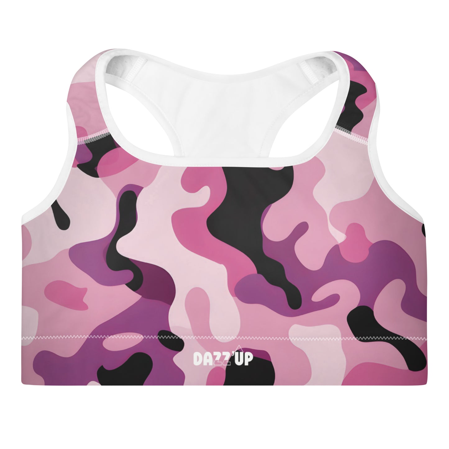 Camouflage Padded Sports Bra | Dark Pink Dazz'Up Store