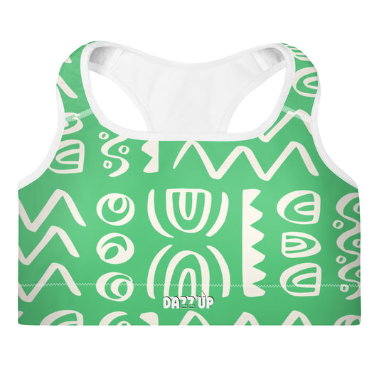 Symbol Padded Sports Bra |  Green Dazz'Up Store