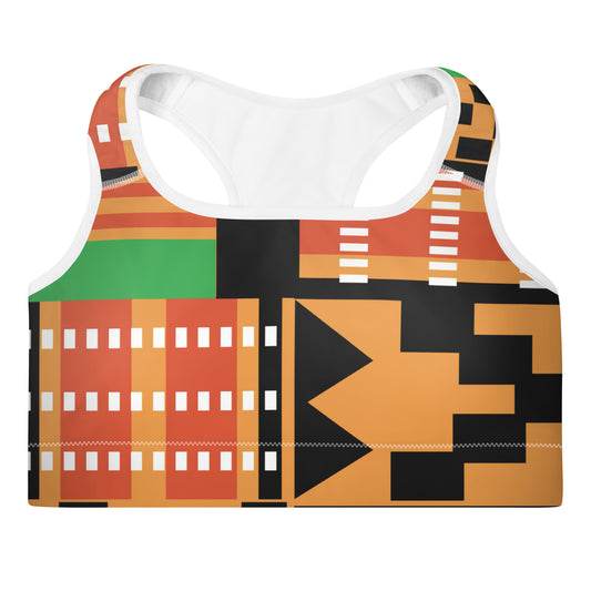 Sports Bra | Afro print Kente Orange Dazz'Up Store