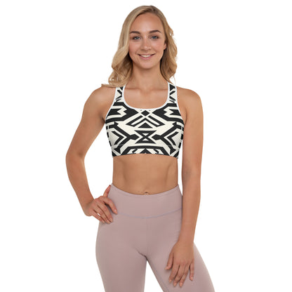 Sports Bra | Afro Print Black & white Dazz'Up Store