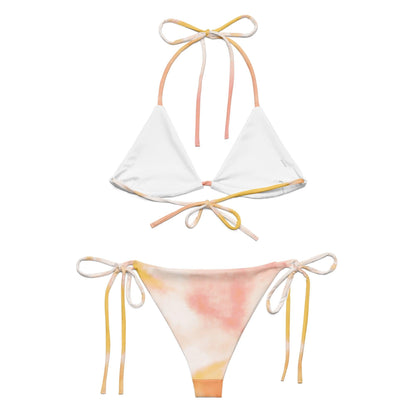 Peach Tie-Dye String Bikini Set Dazz'Up Store