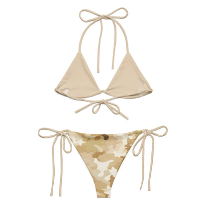 Camouflage Beige String Bikini Set | Eco-Friendly Dazz'Up Store