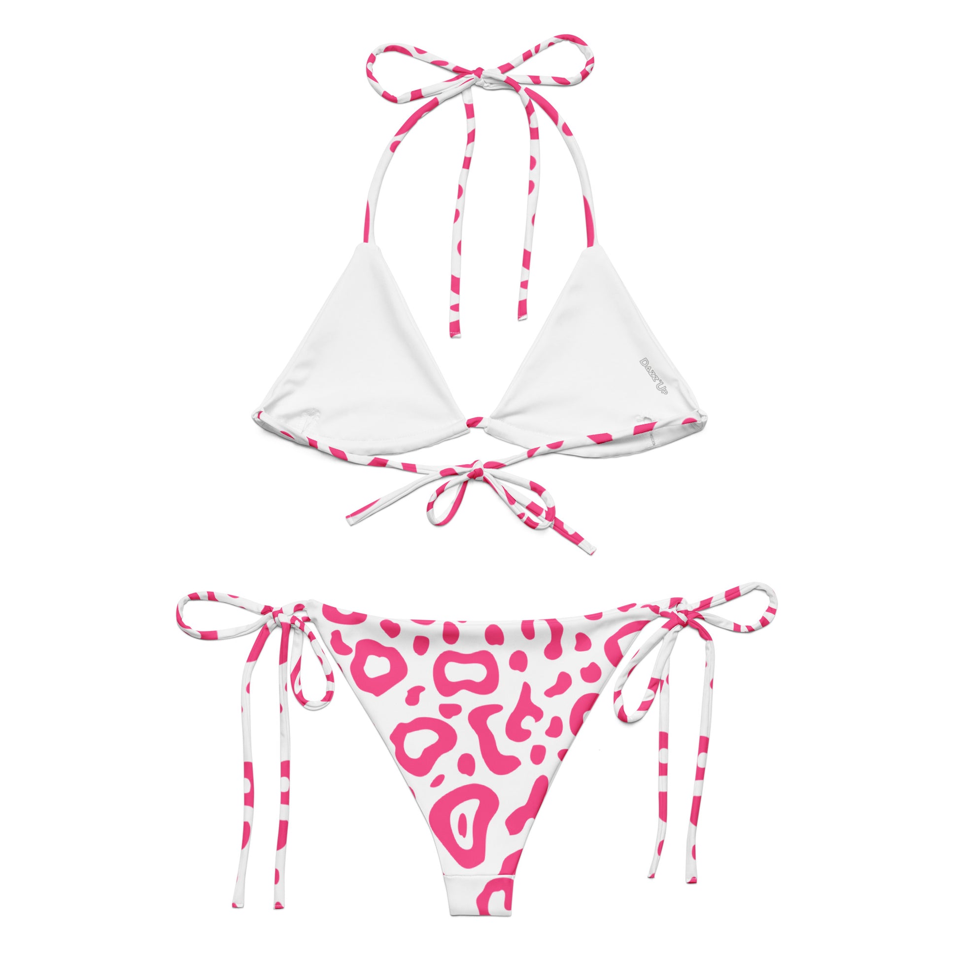 Pink Leopard String Bikini Set | Eco-Friendly Dazz'Up Store