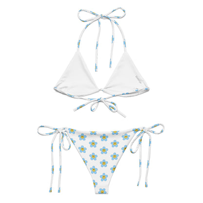 Blue Daisy String Bikini Set | Eco-Friendly Dazz'Up Store