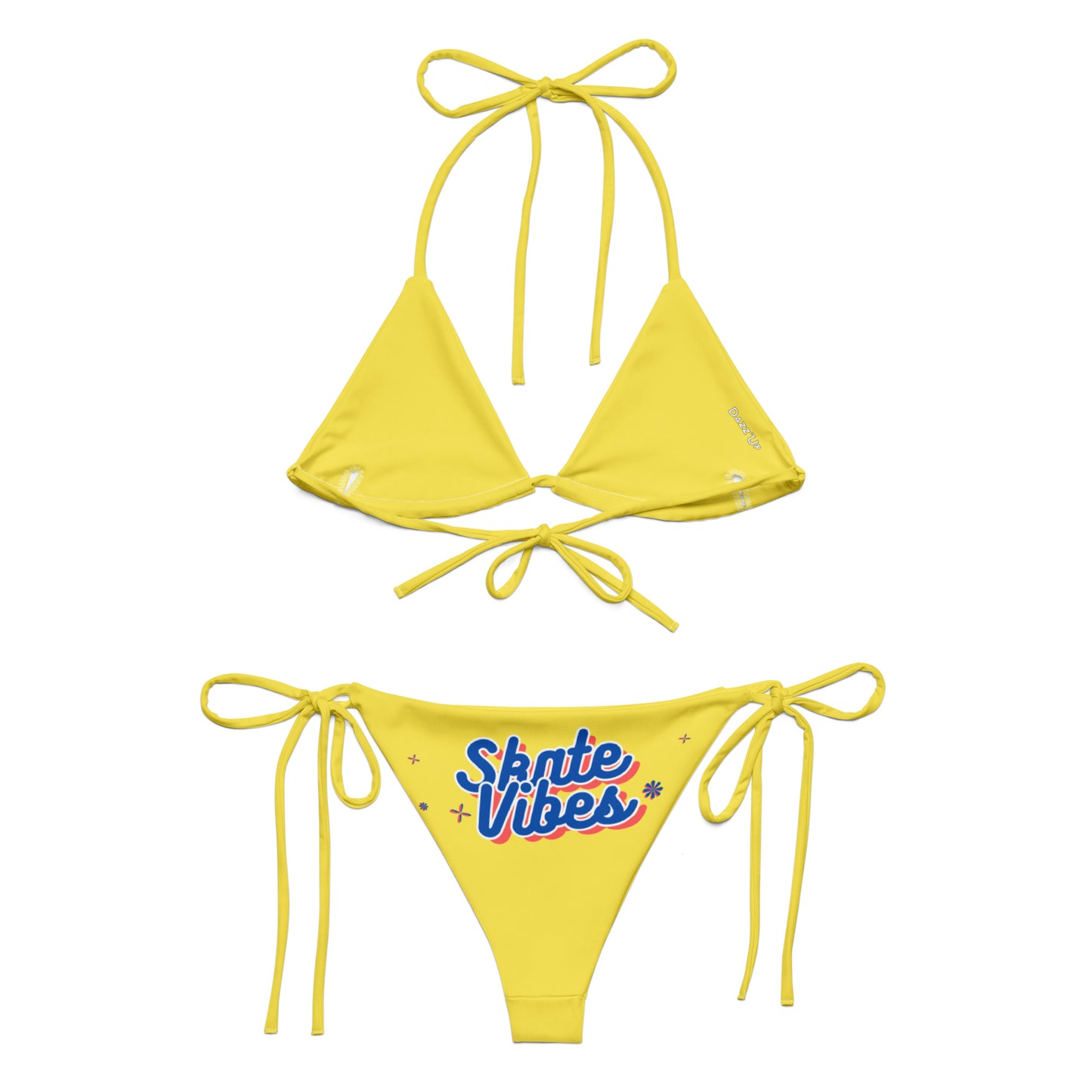 Yellow « Skate Vibes » Bikini Set | Eco-Friendly Dazz'Up Store