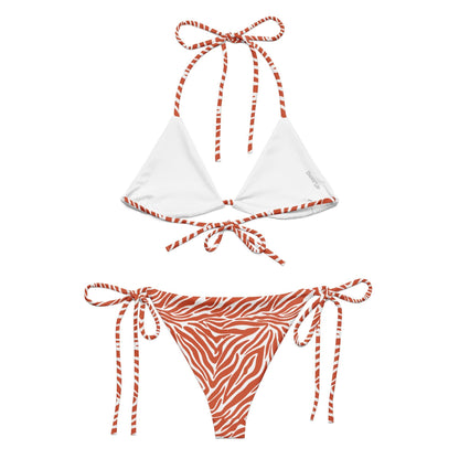 Orange Zebra String Bikini Set | Eco-Friendly Dazz'Up Store