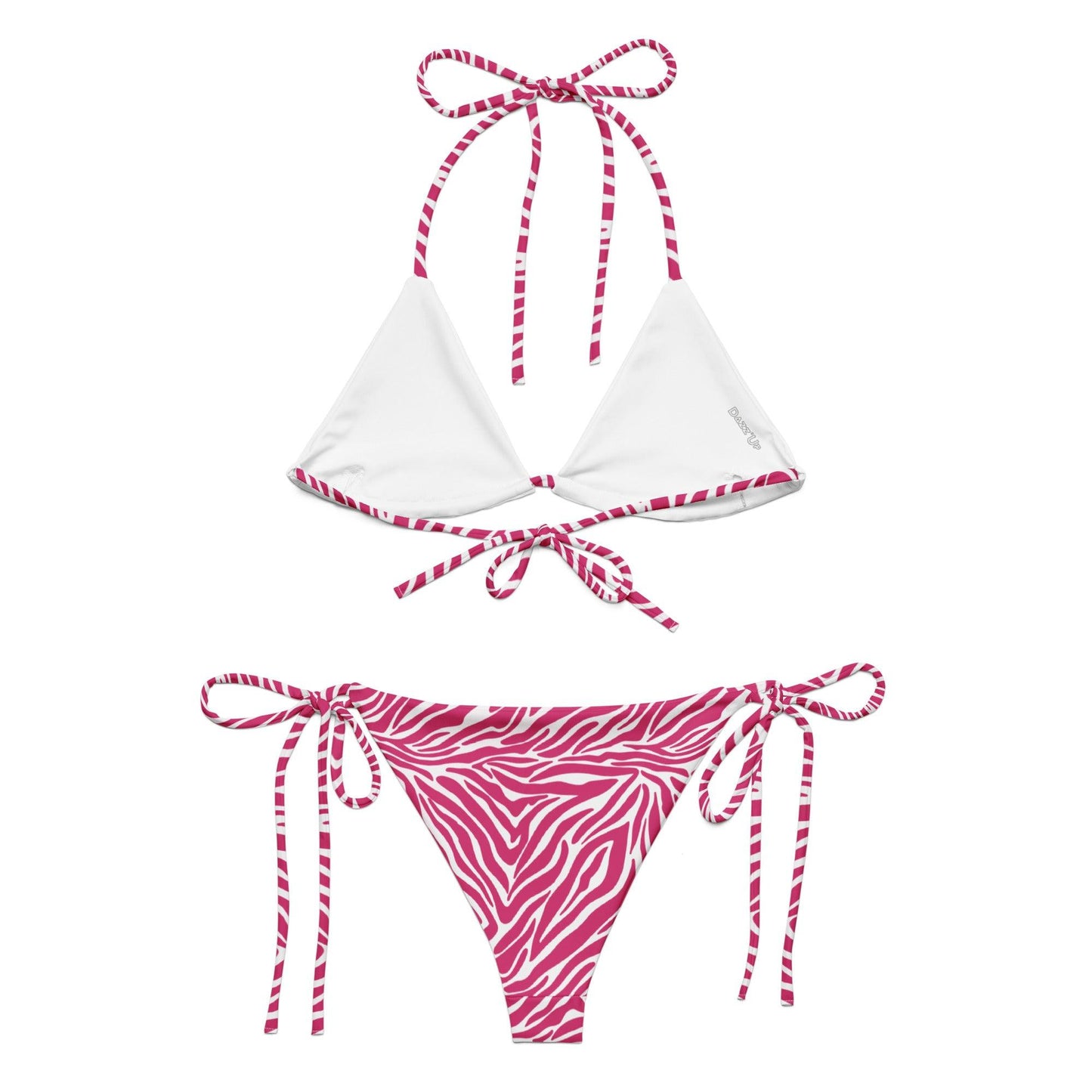 Pink Zebra String Bikini Set | Eco-Friendly Dazz'Up Store