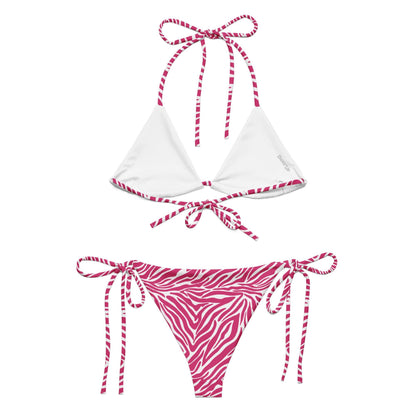 Pink Zebra String Bikini Set | Eco-Friendly Dazz'Up Store