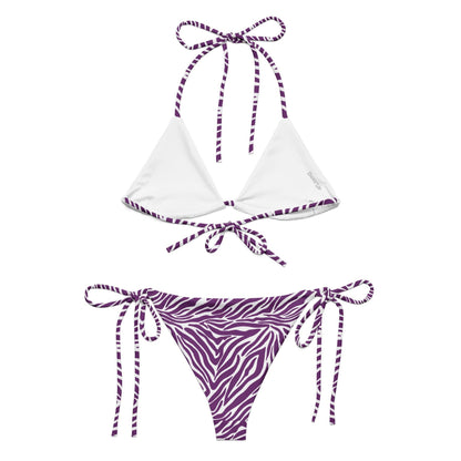 Purple Zebra String Bikini Set | Eco-Friendly Dazz'Up Store