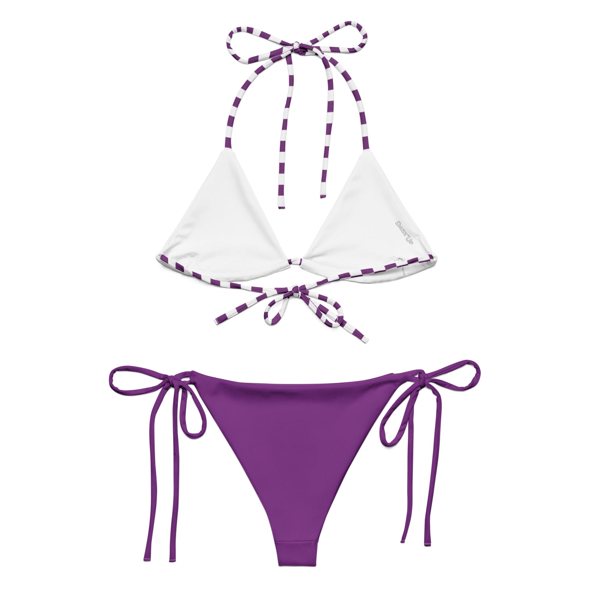 String Bikini Set | Checkered top | Purple Dazz'Up Store