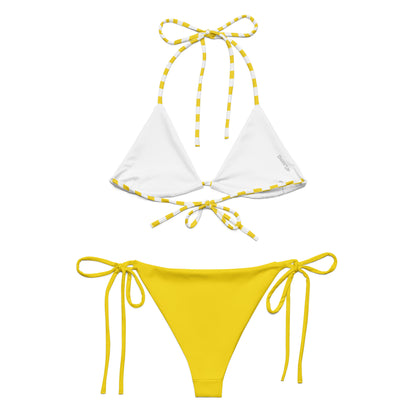 String Bikini Set | Checkered top | Yellow Dazz'Up Store