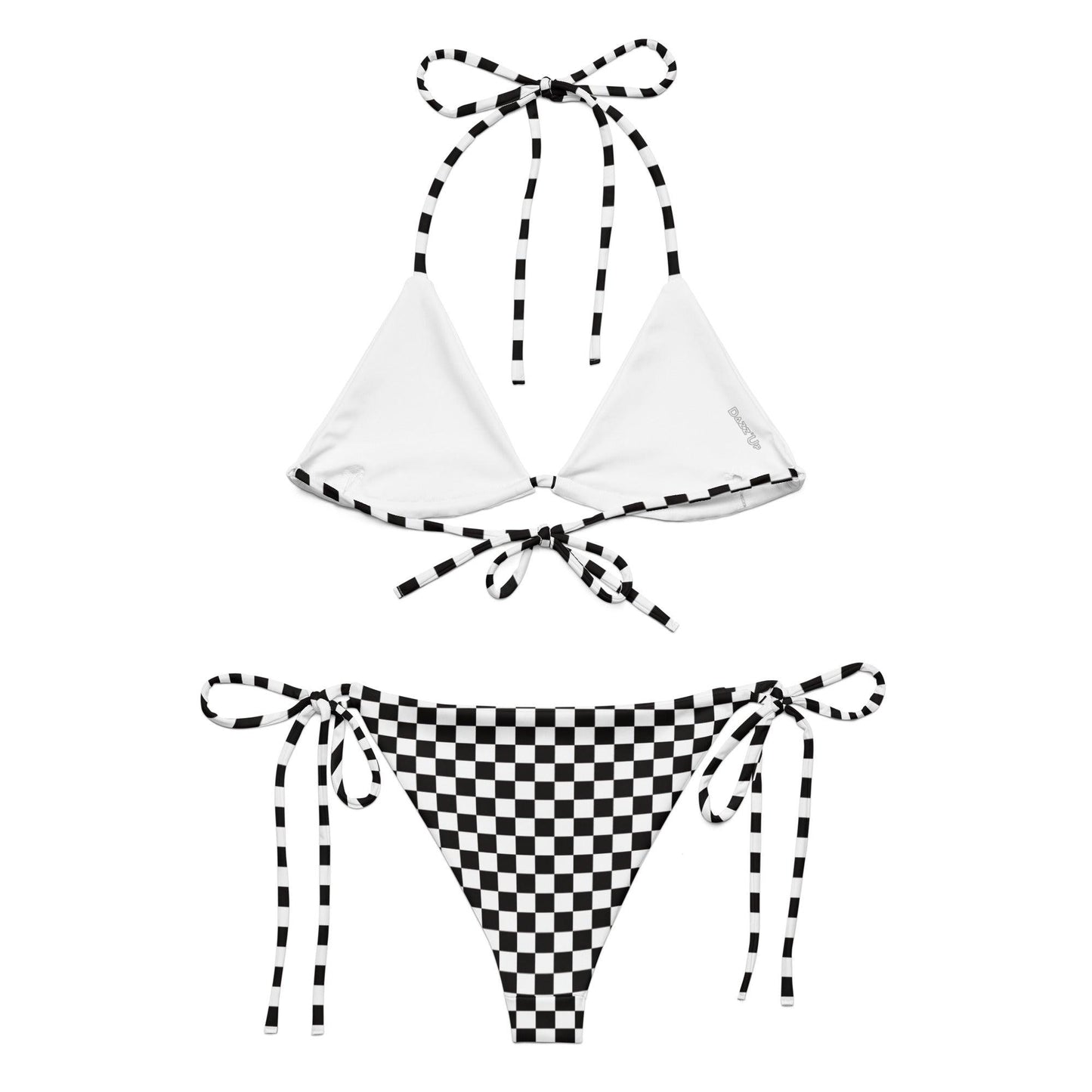 String Bikini Set | Checkered top | Black Dazz'Up Store