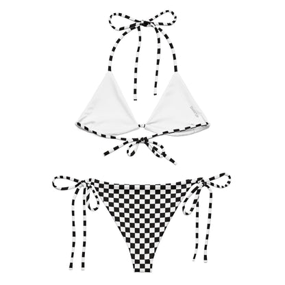 String Bikini Set | Checkered top | Black Dazz'Up Store