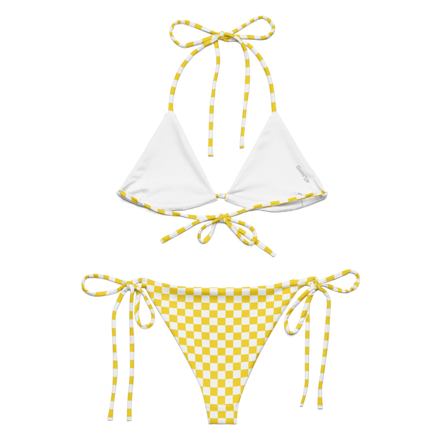 String Bikini Set | Checkered | Yellow Dazz'Up Store