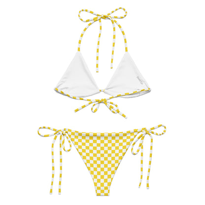 String Bikini Set | Checkered | Yellow Dazz'Up Store